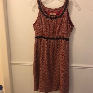 Red Small Floral Pattern Dress